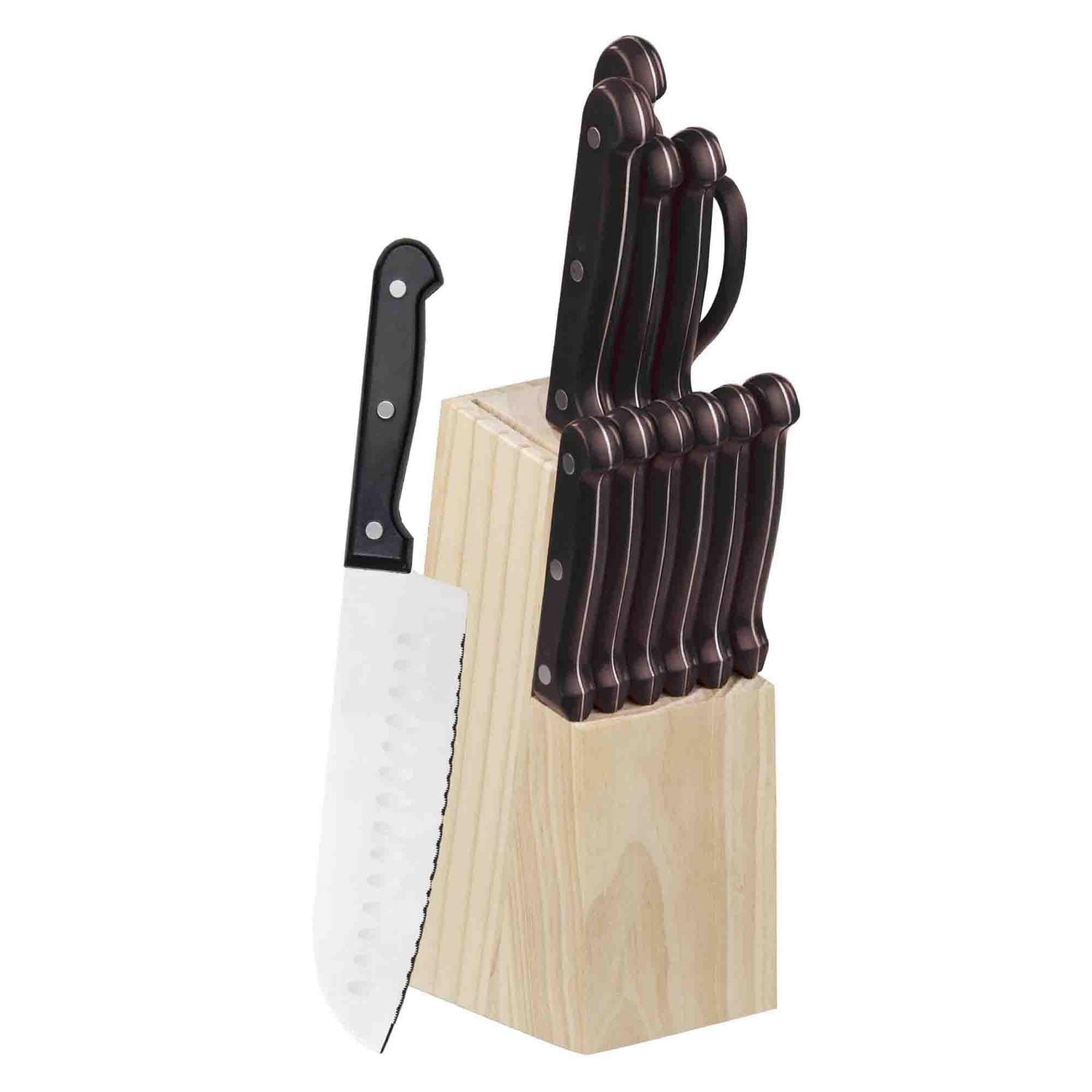 13 Piece Knife Set with Block in Black