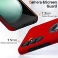 thumbnail image 4 of Entronix Heavy Duty Case Designed for Galaxy A16, Dual Layer Protection with Rotating Ring, Red, 4 of 6