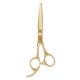 thumbnail image 3 of Tijeras planas profesionales para corte de pelo, tijeras de peluquería para salón de belleza (doradas), 3 of 8