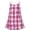 Pink, variant on Girls Dress Pleated White Black Plaid Collar School Uniform 4 Years