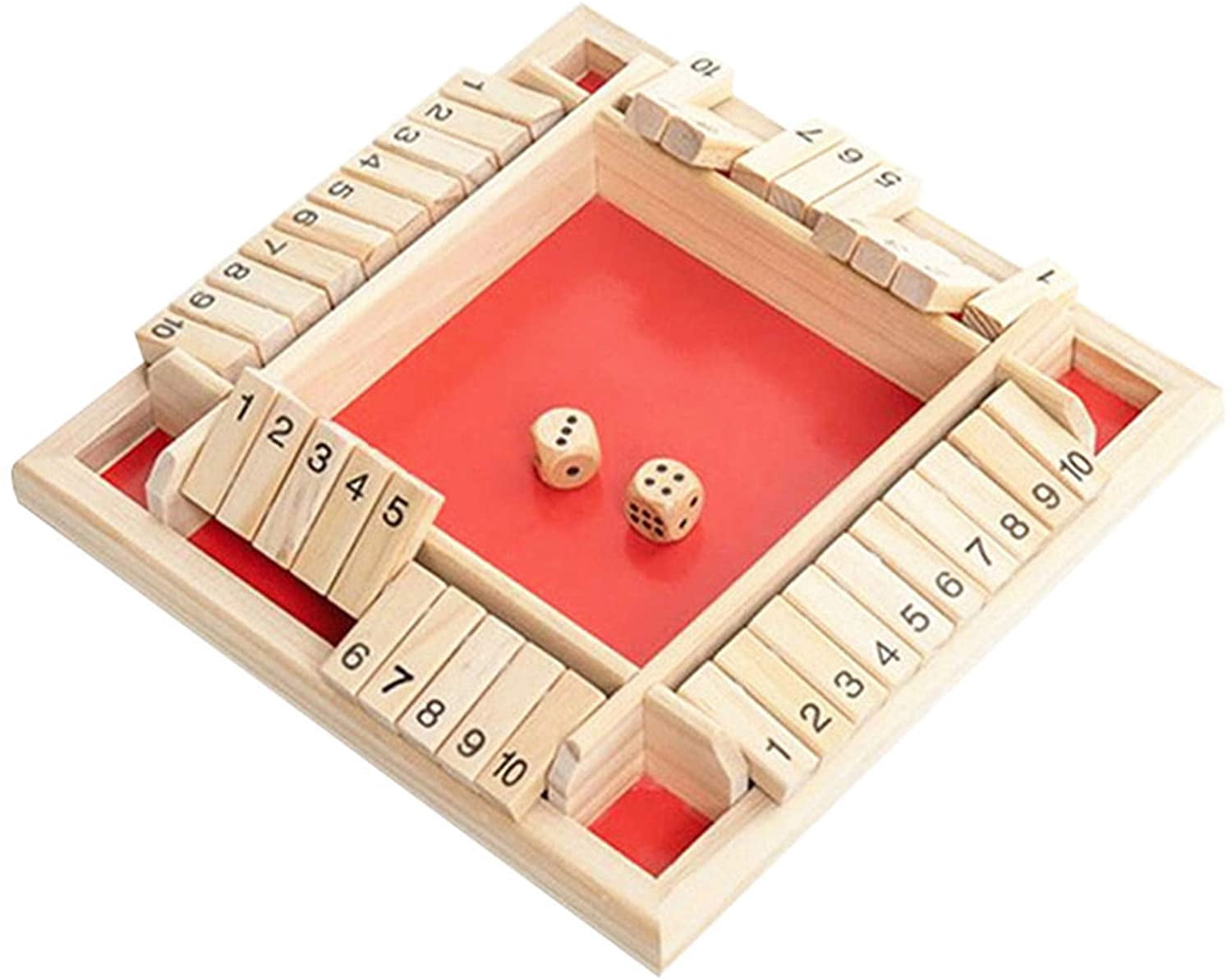 Here are your unexpected goods Wooden Tabletop Game with Dices and  Instruction Green DC-BEAUTIFUL Shut The Box Dice Game Exciting Math  Strategy Pub Game for Christmas Parties 2-4 Players Classic Board Game