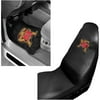 NCAA Maryland 2 pc Front Floor Mats and Maryland Car Seat Cover Value Bundle