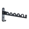 thumbnail image 1 of Perchero de pared, perchero plegable con gancho para balcón, baño, dormitorio, lavadero (negro, 1), 1 of 5