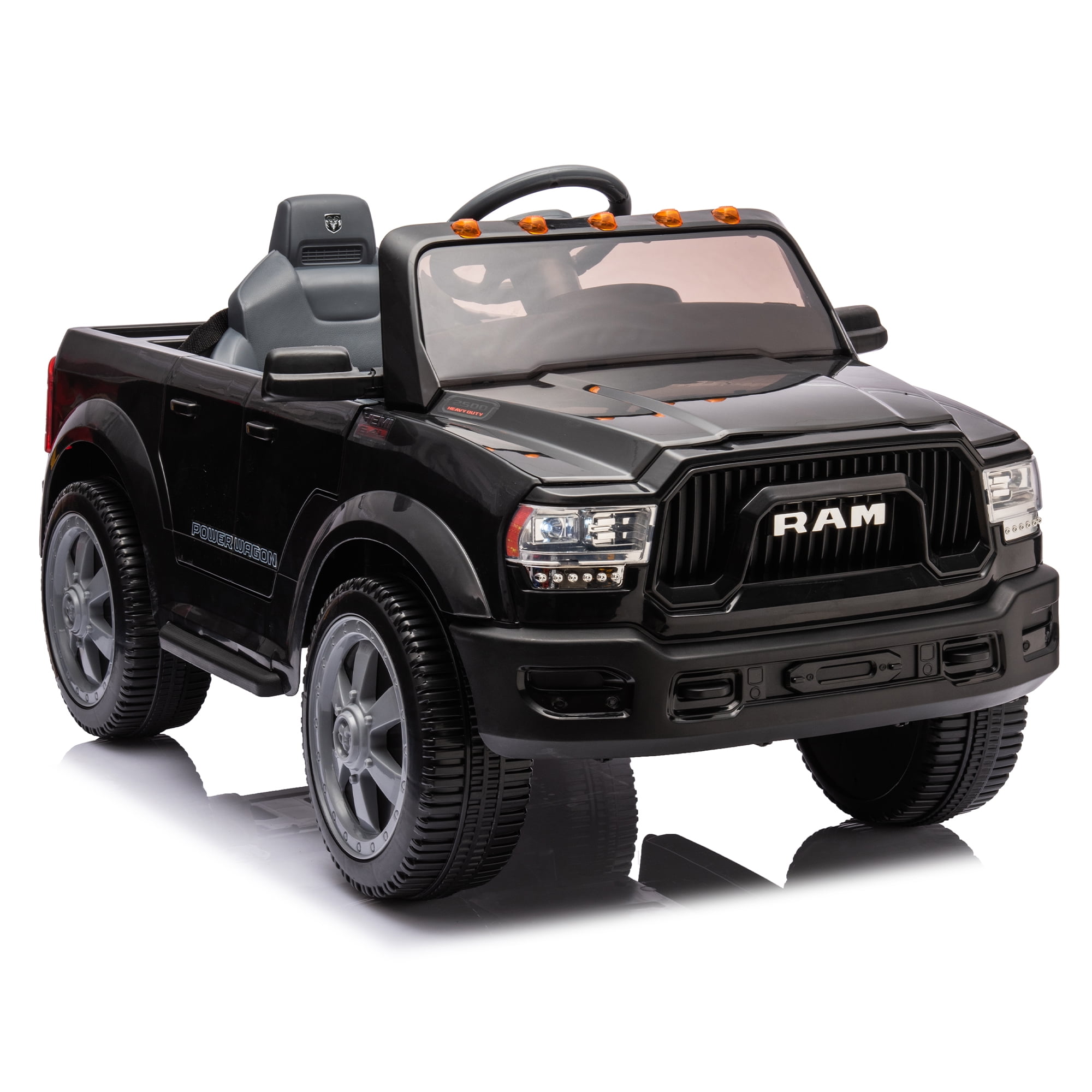 CIPACHO Licensed RAM 2500 12V Kids Ride On Truck Car with Remote Control, MP3 Music, Electric Car for Kids, Five-point safety belt, In-Car Water Cup Holder and Back Storage, Black CIPACHO Licensed RAM 2500 12V Kids Ride On Truck Car with Remote Control, MP3 Music, Electric Car for Kids, Five-point safety belt, In-Car Water Cup Holder and Back Storage, Black