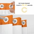 thumbnail image 2 of No Hook Shower Curtains with Snap-in Liner Set, Burnt Orange Black Ombre Waterproof Hotel Style Bathroom Shower Curtain, Modern Abstract Striped Gradient Breathable Mesh Top Bath Curtains 72''x78'', 2 of 9