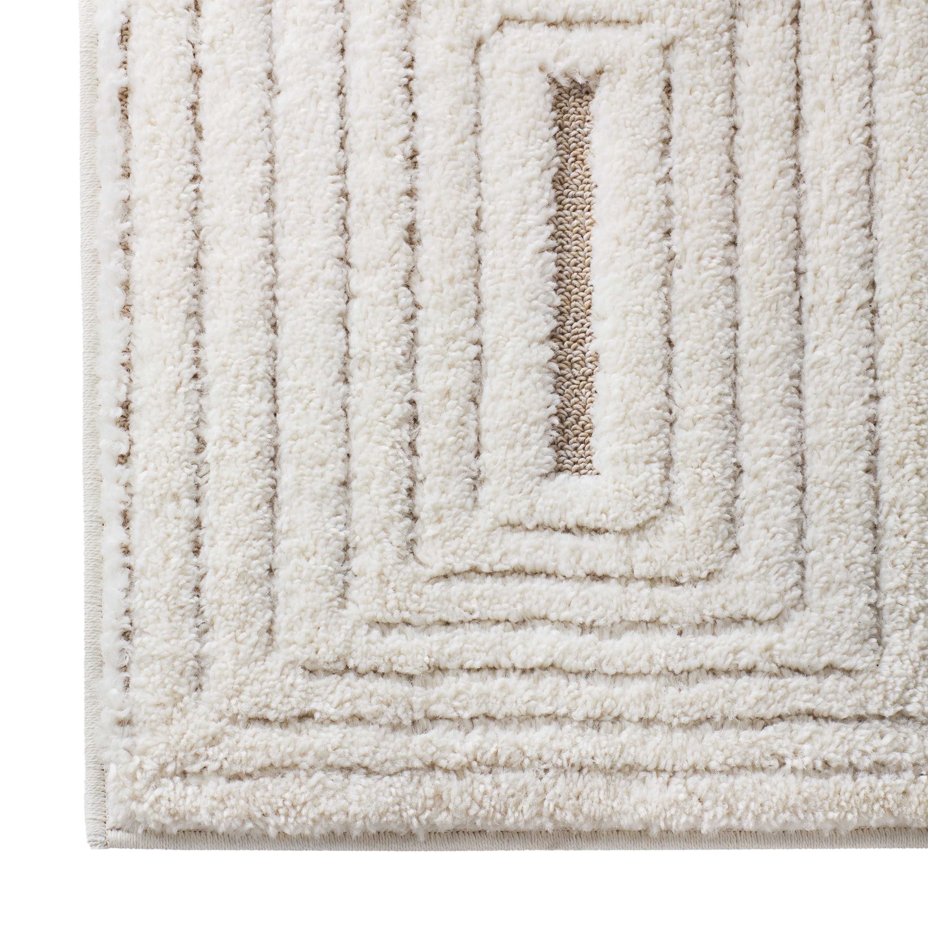 Better Homes & Gardens Squares Area Rug, 5 ft x 7 ft, Ivory/Off-White