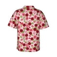 thumbnail image 3 of Balery Rose Flowers Print Men's Hawaiian Shirts Short Sleeve Beach Shirt Relaxed Fit Vacation Button Down Shirts-3X-Large, 3 of 9