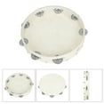 thumbnail image 2 of Versatile Handheld Drum Sheepskin Tambourine for Kids Music Enthusiasm and Hand Dexterity Enhancement for Home School, 2 of 10