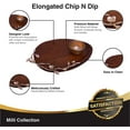 thumbnail image 5 of The Milli Collection Acacia Wood Elongated Chip and Dip Platter Decorative Branch Detail Gold Finish Ideal for Home Restaurant Cafe Bistro Stylish Wood Serving Tray 15.75 x 12.00 x 3.75 inches, 5 of 8