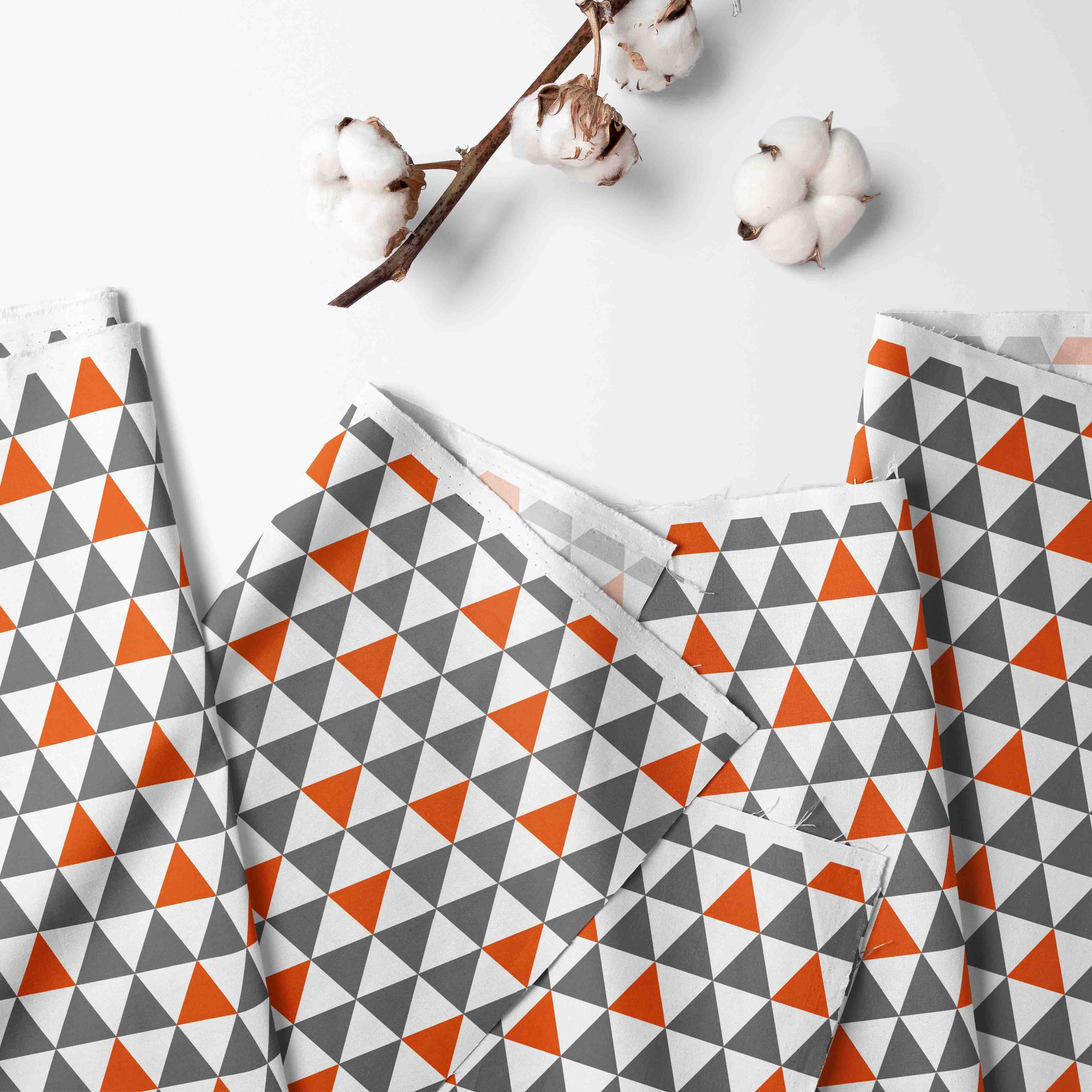 Bacati - Playful Fox Orange/Grey Mini Crib Bedding Set