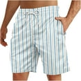 thumbnail image 2 of Soki Beach Casual Shorts for Men Striped Shorts on Clearance, 2 of 5
