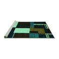 thumbnail image 2 of Ahgly Company Machine Washable Indoor Rectangle Abstract Turquoise Blue Modern Area Rugs, 2' x 4', 2 of 4