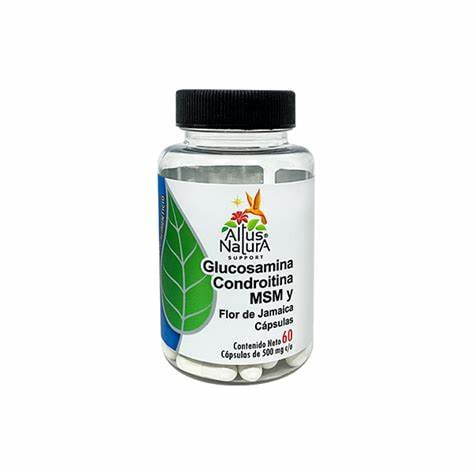 GLUCOSAMINA CONDROITINA MSM Y FLOR DE JAMAICA 500MG C/60CAP ALTUS NATURA