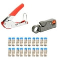 thumbnail image 2 of LOVIVER Coax Coaxial Cable Crimper Compression Tool with 20 Connectors Kit Blue, 2 of 6