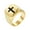 Gold, variant on Men's and Women's Stainless Steel Classic Personality Church Faith Prayer Cross Ring Gold Size 12