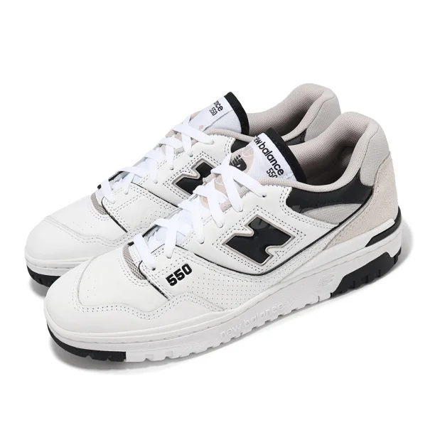New Balance 550 NB White Black Men Unisex Casual Shoes Sneakers BB550ESI-D