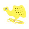 thumbnail image 2 of Juguetes para enhebrar con cordones de madera, juguetes Montessori para aprendizaje temprano, rompecabezas de bloques de encaje, material didáctico Amarillo CUTICAT Enhebrado de cordones, 2 of 8