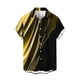 thumbnail image 2 of Blusa y camisa de manga corta con cuello vuelto para hombre, cárdigan ligero de manga corta con botones y cuello vuelto, camisa de manga corta con cuello vuelto, blusa de poliéster para hombre, 2 of 4