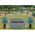 thumbnail image 3 of Sets Artificial Cemetery Flowers, Grave Decoration for Headstones Lasting and Non-Bleed Colors，Accompanied by Long Nail Vases ( Head Flowers,Blue), 3 of 5