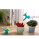 thumbnail image 4 of Regadera doméstica de boca larga con doble cabezal, boquilla para riego de macetas, herramientas de jardinería (azul), 4 of 5