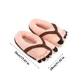 thumbnail image 3 of Big Toe Shoes, Funny Cartoon Cotton Slippers Toe Shoes, Warm Soft Slippers, Male Female Winter Cartoon Funny Indoor Warm Shoes - 11.8 x 11 inch (Coffee Color, 1 pair), 3 of 5