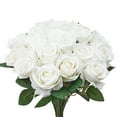 thumbnail image 4 of KFFKFF Synthetic Blooms, Set of 120 Lifelike White Foam Imitation Roses, White Imitation Bridal Shower with Stalks for Homemade Wedding Posies, Household Centerpiece Designs, 4 of 9
