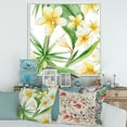 thumbnail image 2 of Designart 'Yellow Flowers and Tropical Foliage X' Traditional Framed Canvas Wall Art Print, 2 of 5