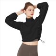 thumbnail image 3 of Chaqueta Deportiva con Cremallera para Mujer, Cuello Alto, Resistente Al Viento, Protección Solar, para Hacer Ejercicio Al Aire Libre. Negro XL, 3 of 8
