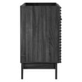 thumbnail image 3 of Sink Vanity Cabinet, Dark Grey Gray, Wood, Mid Century Hotel Bedroom Bathroom, Modern Contemporary HB33341, 3 of 8
