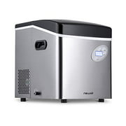 NewAir Portable Ice Maker 50 lb. Daily - Countertop Design - 3 Size Bullet Shaped Ice - AI-215SS - Stainless Steel