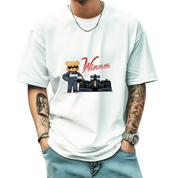 Graphic Tees for Men Summer New Print Casual Tee Fashion Trend Sports Shirt Select