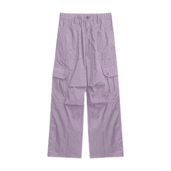 Girls Cargo Pants High Waisted Wide Leg Baggy Cargo Pants with Pocket Classic Fit Girls Joggers Y2k Clothes Girl Pants Size 9-10 Years Girl Fashion
