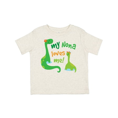 

Inktastic My Nona Loves Me Grandson Dinosaur Gift Toddler Boy Girl T-Shirt