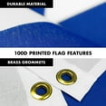 thumbnail image 3 of G128 6FT White Tangle-Free Flagpole & Israel Flag 3x5FT Printed 150D Polyester w/ Brass Grommets, 3 of 7