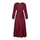 thumbnail image 4 of Vestido largo hasta el tobillo liso de manga larga holgado con cuello redondo a la moda para mujer Fridja  yut2483, 4 of 8