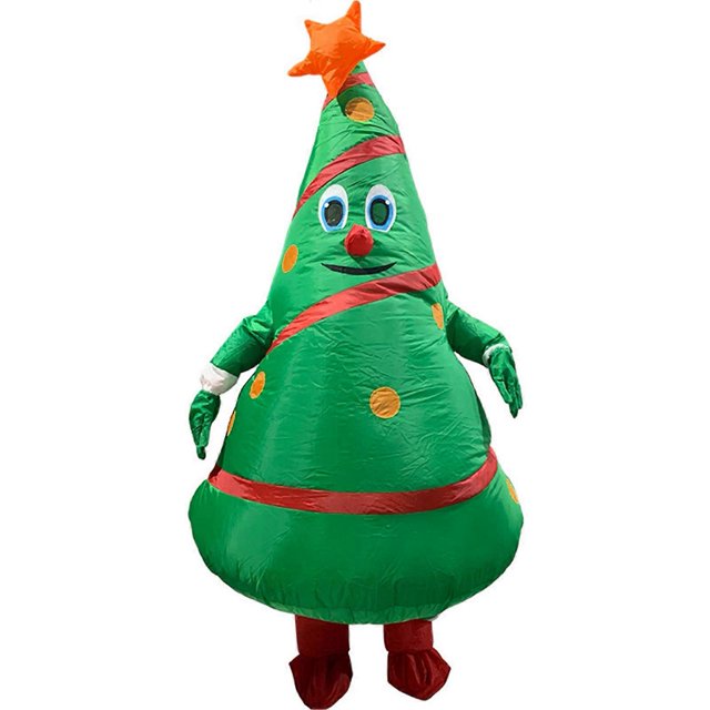 Christmas Cartoon Doll Costumes Air Model Inflatable Christmas Tree Clothes Funny Dress Up Props_Perfect Gift