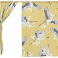 thumbnail image 3 of Coolnut Elegant Flying Crane Sheer Gauze Door Curtain Window Curtain Drapes for Living Room Kids Bedroom Window Treatment Decor W55 x L84 In 2 Panels, 3 of 4