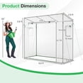thumbnail image 3 of Gymax Portable Mini Greenhouse w/PE Cover 4 Wind Ropes & Ground Stakes Zipper Door, 3 of 10