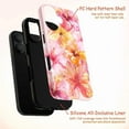 thumbnail image 4 of Watercolor Hibiscus Flower Phone Case, Bright Pink & Orange Tropical Floral Design, Protective Cover for iPhone 16 15 14 13 12 11 Pro Max Mini, 4 of 6