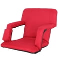 thumbnail image 5 of SuperDeal Outdoor Portable Stadium Seats Tiltable Design with Cup Holder, Red, 5 of 10