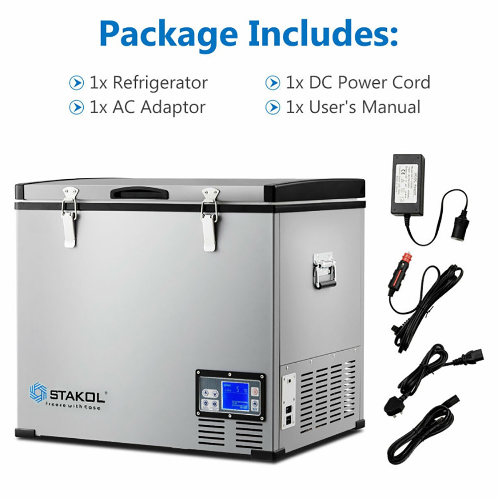 Kadyn Refrigerator, Freezer Fridge Cooler, 63-Quart Portable Compressor Camping Electric Car Cooler