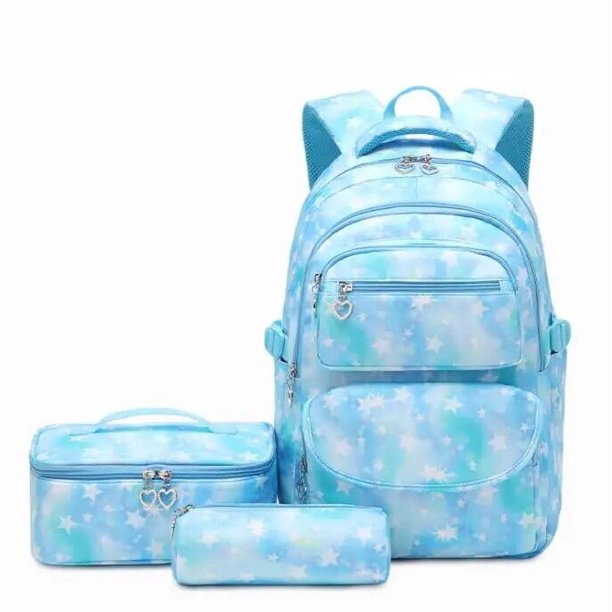 School Backpack for Girls 3 Pcs/Set School Bags Children Waterproof Kids Bookbag Pencil Case Mochila Infantil 2023 Lunchbox