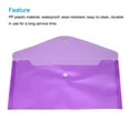 thumbnail image 4 of Unique Bargains File Folders Office Plastic Envelopes Document Organizer with Snap Button Purple, 4 of 6