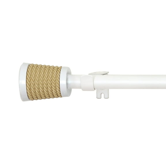 Simple Elegance by Ben&Jonah Metallo Adjustable Decorative Rod & Finial - Kate 66" - 120"