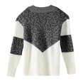 thumbnail image 3 of Gibobby Suéter cuello v, Sueteres Canalé Sweater Dama Diseño de Moda Abrigo Ligero Invierno Blusa Manga Larga Multilooks Elegante o Casual(Gris oscuro,XG), 3 of 5