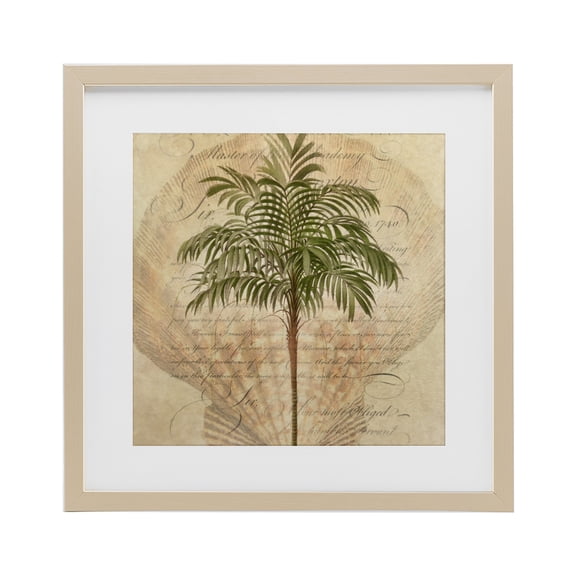 Stupell Industries Subdued Tropics Palm Birch Framed Print Under Glass, design by Steve Hunziker