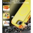 thumbnail image 4 of Diverbox for iPhone 16e 17e Case [Compatible with MagSafe] [Shockproof] [Dropproof] [with Screen Protector ] Heavy Duty Protection Phone Case Cover for Apple iPhone 16e 17e 6.1 inch(Yellow), 4 of 7