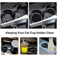 thumbnail image 2 of 2PCS Bling Car Cup Coaster, 2.75 Inch Auto Car Cup Holder Insert Coasters Silicone Anti-Slip Crystal Rhinestone Drink Car Cup Mat, Universal Vehicle Interior Accessories for Women Girls (Black), 2 of 7
