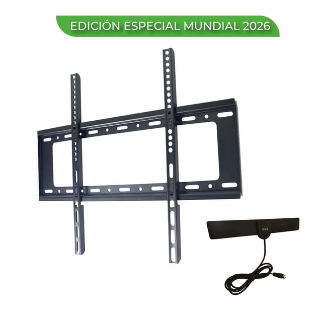Soporte Fijo para Pantalla de 40" a 80" Ajustable, Alta Resistencia Incluye Antena HD