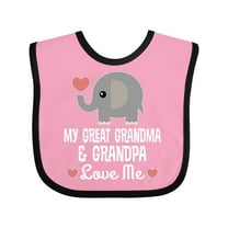 Inktastic My Great Grandma and Great Grandpa Love Me Boys or Girls Baby Bib